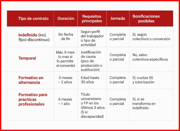 Diferencias entre contrato indefinido y temporal