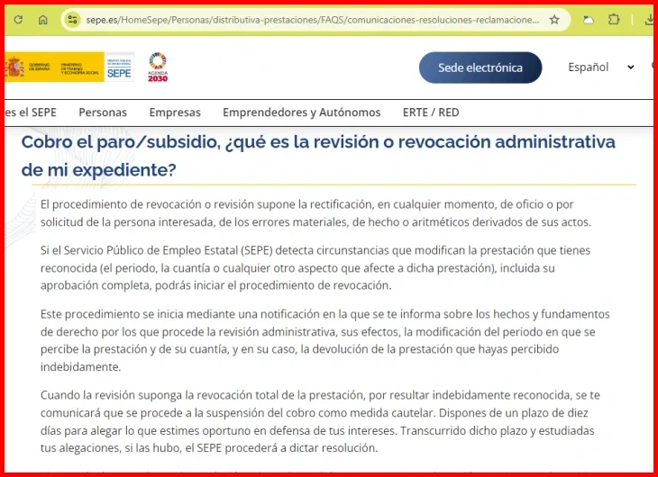 Documentación necesaria: copia de la resolución y DNI