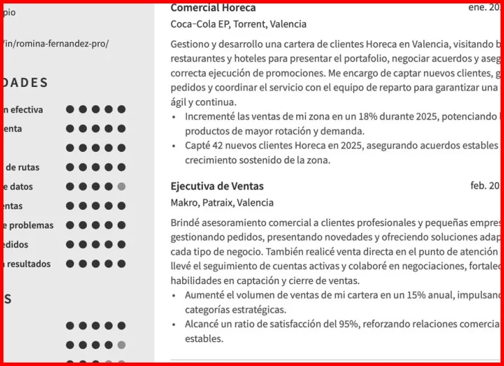 Estructurar la experiencia laboral priorizando logros y responsabilidades